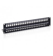 Equip Patchpanel 24x Cat6A 19" UTP 1HE Keystone Mount