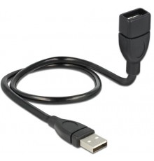 DELOCK USB 2.0 Cable, 0.5 m, Black / 83499