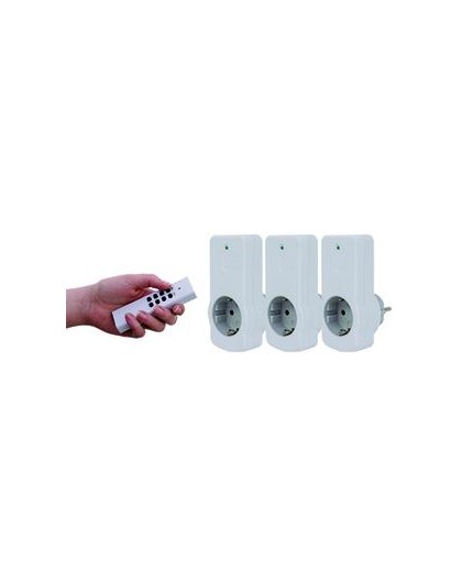 REV wireless socket set white 3+1