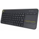 Logitech K400 Plus Keyboard with Touchpad, Black