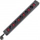 REV 5 times multipurpose socket 3.7 m Single Switch anthracite