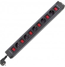 REV 5 times multipurpose socket 3.7 m Single Switch anthracite