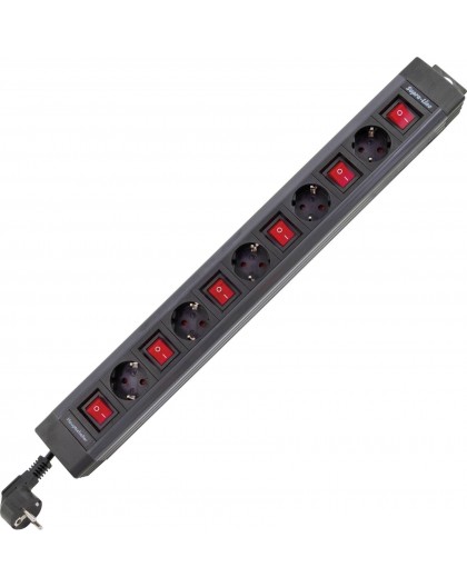 REV 5 times multipurpose socket 3.7 m Single Switch anthracite