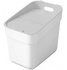 Curver Ready To Collect Trash Can, white/light gray