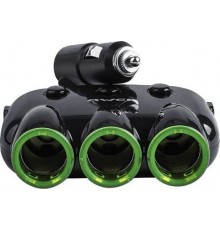 AWEI C-353 12V + 2 USB Charging Hub, Black