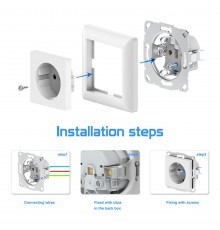 GIRA 418803 SCHUKO Socket System 55 Pure White