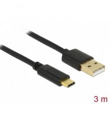 Delock USB 2.0 Type-A Plug to Type-C™ 2.0 Plug Cable 3.0 m Black