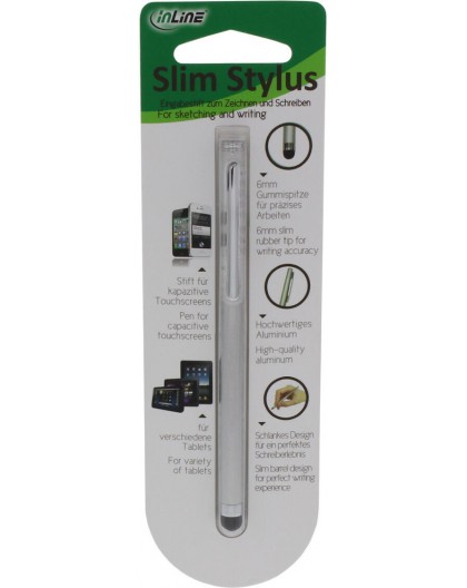 InLine Slim Stylus - Touch Screen Pen, Silver