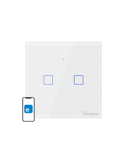 Smart Switch WiFi Sonoff T0 EU TX (2-channel)