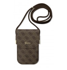 Guess 4G Metal Script Logo Handbag Brown