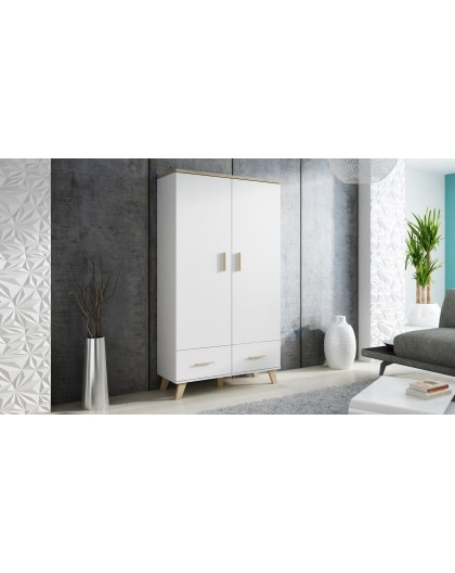 Cama wardrobe LOTTA 2D2D white + sonoma oak