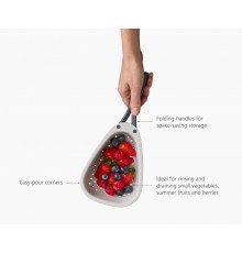 Joseph Joseph Droplet Mini White Colander with Folding Handle