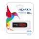 Adata C008 16GB Retractable USB Flash Drive Black/Red
