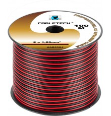 Cabletech Speaker Cable 2x1.0mm² Black/Red (Copper)