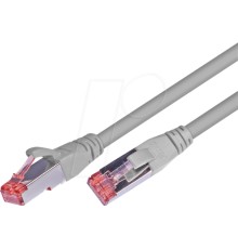 DIGITUS CAT 6A S/FTP Patch Cable, 10 pieces, 0.25m, gray