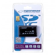 Esperanza EA117 card reader Black USB 2.0