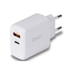 LINDY USB Type A & C Charger 20W, white