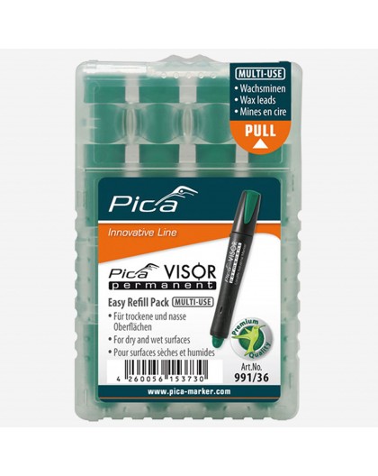 Pica VISOR permanent replacement refills green