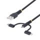 DIGITUS 3-in-1 Charging Cable USB A Lightning + Micro USB + USB-C