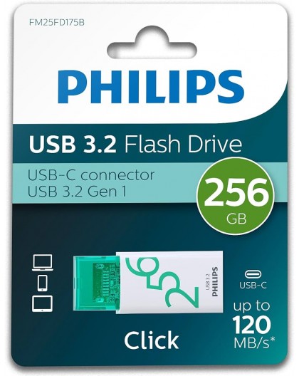 Philips USB 3.2 256GB Click Series Gen 1 USB-C