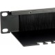 19" Cable Entry 1U with Brush Insert Black