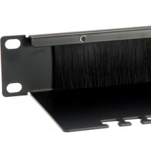 19" Cable Entry 1U with Brush Insert Black