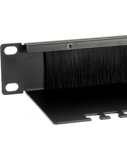 19" Cable Entry 1U with Brush Insert Black