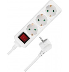 REV Socket line 5-fold 3,0 m w. switch white