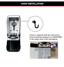 Master Lock Key Safe + Wall Mount Push Button Set 5423EURD
