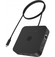 D Dockingtation 4xUSB-A/2xUSB-C/2xHDMI/DisplayPort ICY BOX Black
