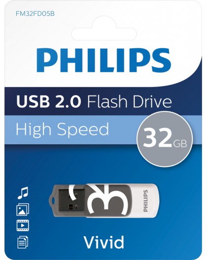 Philips USB 2.0 32GB Vivid Edition Shadow Grey
