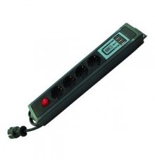 REV Multiple Socket Outlet black 4 times + KS USB SupraLine switch