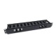 19" Cable Management Panel with Removable Back Plate, Black