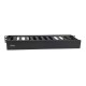 19" Cable Management Panel with Removable Back Plate, Black
