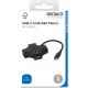 Deltaco USB-C-hubs, 4x USB-A, 480 Mbps, melns