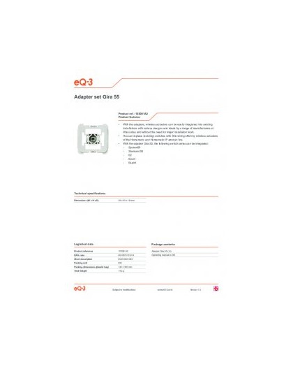 Homematic IP Adapter Gira 55