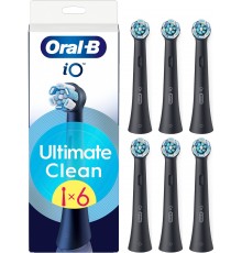 Oral-B iO Ultimate Clean vahetusharjad, 6 tk, must.