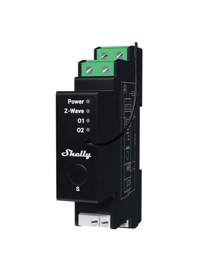 Intelligent DIN-rail controller Z-Wave SHELLY Wave Pro Shutter LR