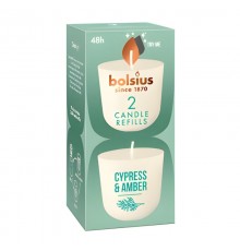 Bolsius CleanLight Candle Refills 2pcs Cypress&Amber