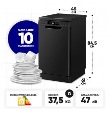 Dishwasher Bomann, black