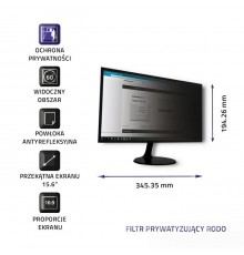 Qoltec 51052 Privacy filter 15.6" | 16:9