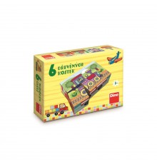 Puzzle Dino cube puzzle 6 pcs vehicle