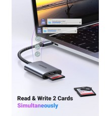 UGREEN USB-C to SD/TF Memory Card Reader Alu Case