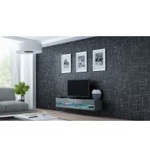 VIGO NEW TV Stand 30/140/40 Grey/Grey Gloss