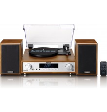 Lenco MC-160 turntable with speakers, walnut