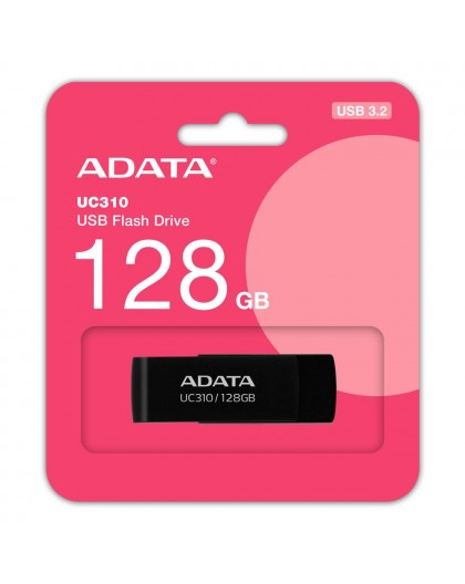 ATMIŅAS DISKS FLASH USB3.2 128G/MELNS UC310-128G-RBK ADATA
