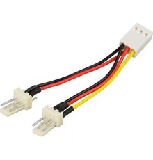 DELTACO Y-cable 3-pin - 2 x 3-pin