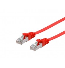 Patchkabel Cat6A U/FTP 2xRJ45 1.00m raudonas Plokščias LSZH Polybeu