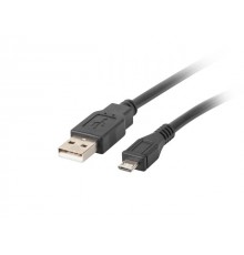 Lanberg CA-USBM-10CC-0010-BK USB cable USB 2.0 1 m Micro-USB B USB A Black