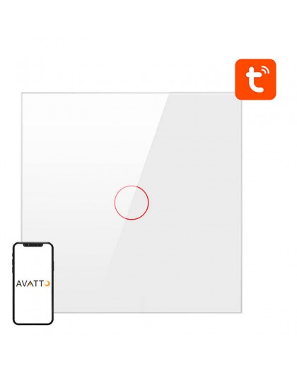 Smart Light Switch ZigBee Avatto ZTS02-EU-W1 1 Way TUYA (white)